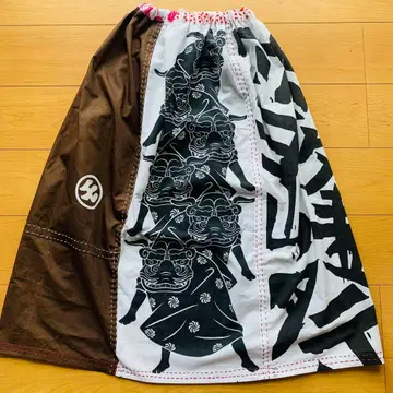 핸드메이드 자수 스커트 사자춤