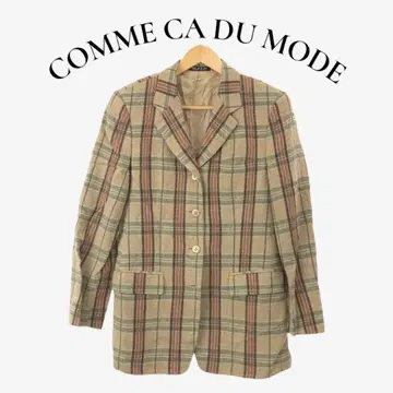꼼사데모드 테일러드 자켓 체크 레트로 여성용 빈티지