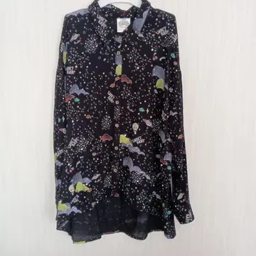 LUCKY BABY 긴팔 셔츠 우주 패턴