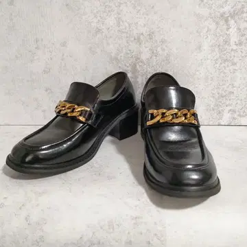 체인 블랙 로퍼 HARUTA x Juze 콜라보 로퍼 24cm