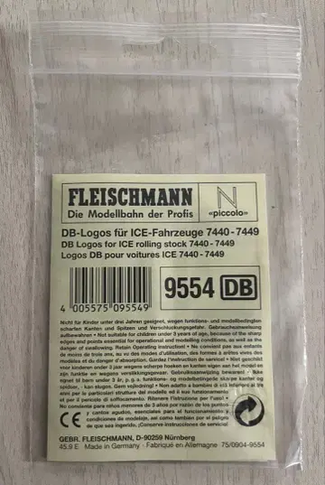 FLEISCHMANN 9554 DB 로고 씰 ICE 7440-7449