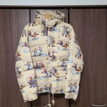 캡틴 산타 캐릭터 패턴 다운 자켓 M 사이즈
