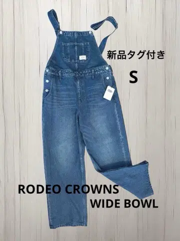 로데오 크라운 데님 오버롤 택 포함 새상품 백 리본