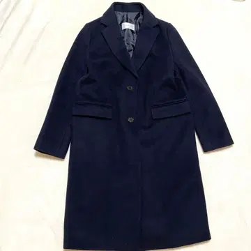 [ 새상품급 ] PINKY&DIANNE 울 100% 네이비 롱 코트