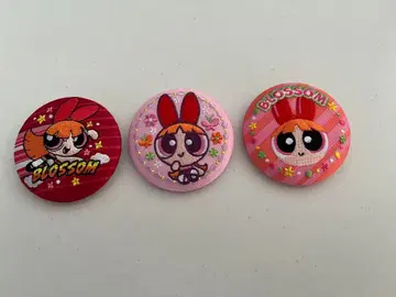 파워퍼프걸스 자수 캔뱃지 블라썸 3종 세트