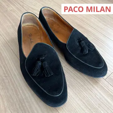 [ PACO MILAN ] 스웨이드 로퍼 41 블랙