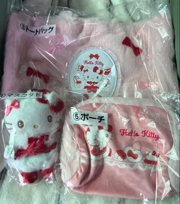 산리오 복권 헬로키티 토트백 파우치 마스코트 세트
