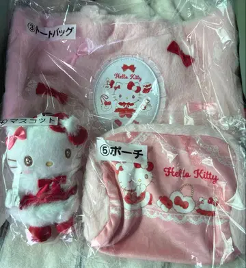 산리오 복권 헬로키티 토트백 파우치 마스코트 세트