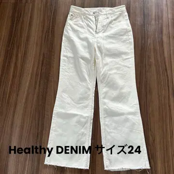 Healthy DENIM 화이트 스트레이트 데님 24