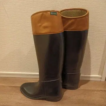 AIGLE 블랙 브라운 장화 38