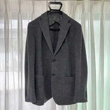 그레이 테일러드 자켓 울 혼방