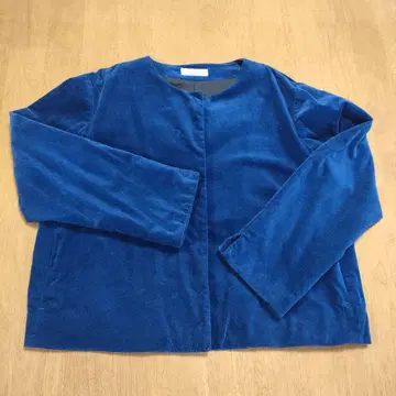 HUMAN WOMAN 파랑 벨로아 노카라 자켓