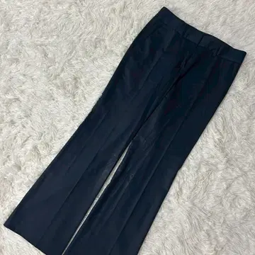 블랙 와이드 팬츠 폴리에스테르