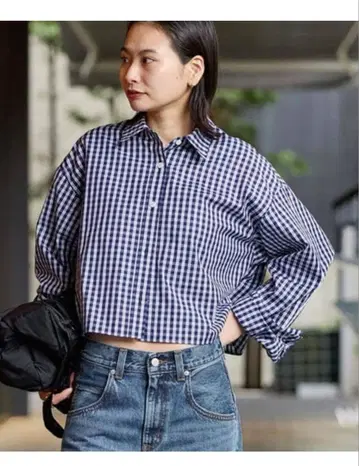 JOURNAL STANDARD 컴팩트 코튼 크롭 셔츠