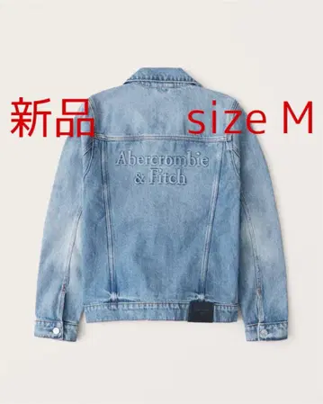 새상품 정품 A&F 백 로고 데님 자켓 M