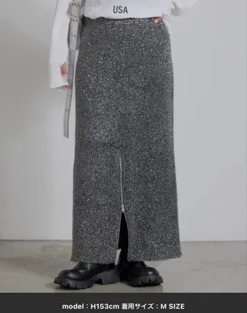 CIAOPANIC TYPY 2WAY 라메 니트 지퍼 스커트