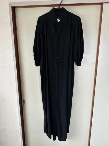 Y's 블랙 셔츠 원피스 긴팔