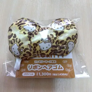 산리오 헬로키티 리본 머리끈 골드 디자인B 훼미리마트 한정판