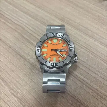 SEIKO 자동 와인딩 다이버 워치 오렌지 몬스터