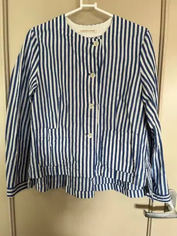 캐비지스&로지스 자켓 스트라이프 린넨 코튼