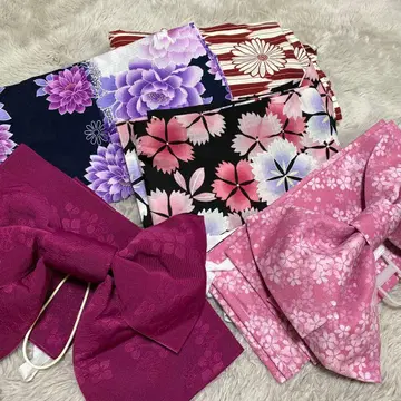 유카타 3종 세트 오비 리본 2세트 포함