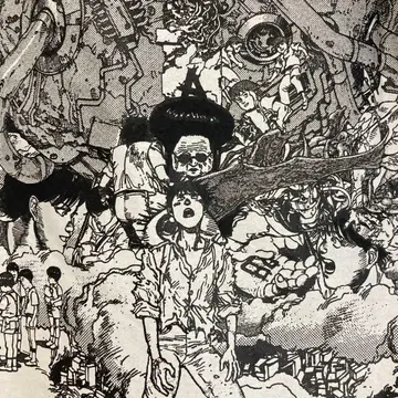 레어 AKIRA Art of Wall 롱 T셔츠 아키라 오토모 가츠히로