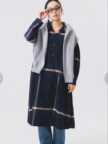 보이 빅 타탄 원피스