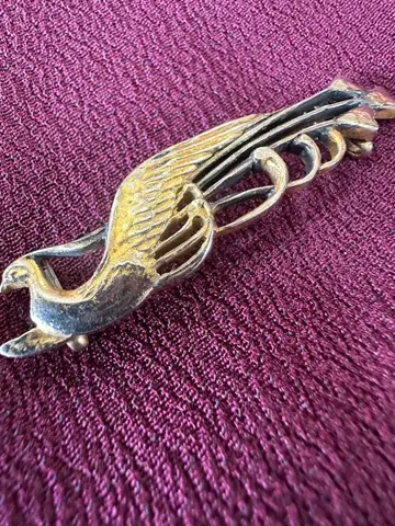 아르데코풍 새 모양 앤티크 오비 고정 띠 가로 5cm 세로 1cm