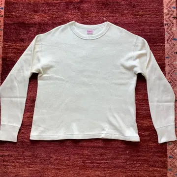 헬스니트 아이보리 서멀킹 긴팔 티셔츠 M