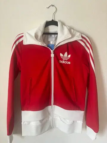 adidas 집업 자켓 레드/화이트