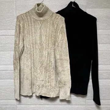 사토 타케루 ABYTS 터틀넥 니트 2벌 세트