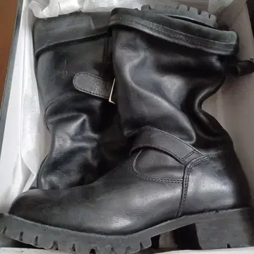 요스케 블랙 레더 엔지니어 부츠