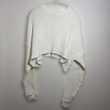 Champion AMERI 화이트 크롭 T셔츠