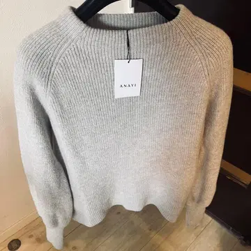 새상품 ANAYI  보틀넥 퍼프 슬리브 풀오버/23구, 로페