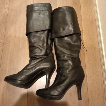 GINZA 카라마츠 블랙 롱 부츠 24 D