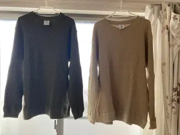 새상품급! JEMORGAN 빅 와플 크루넥 2장 세트