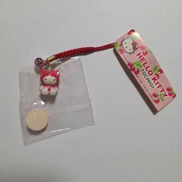 헬로키티 도치기 딸기 스트랩 핑크