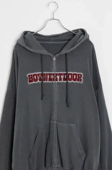 WEGO BOYNEXTDOOR 피그먼트 ZIP 후디 본넥도 흑먹색