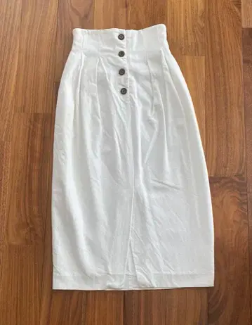 Mila Owen 코튼 타이트 스커트 화이트 가을/겨울 겸용