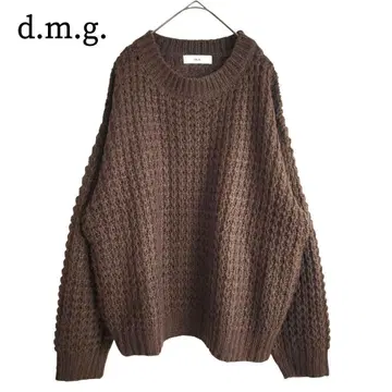 2555 새상품급 d.m.g. 부드러운 와플 니트 풀오버 브라운 M