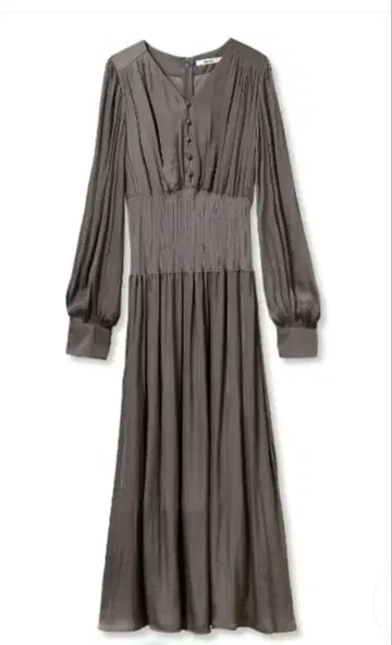 SNIDEL 허리 리브 원피스 차콜 그레이