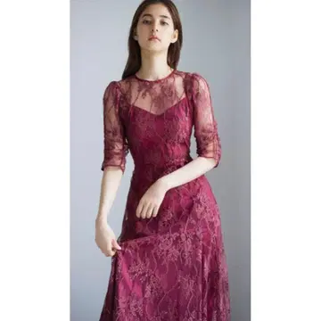 snidel 백 디자인 레이스 원피스