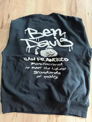 새상품 Ben Davis 블랙 맨투맨 X-LARGE