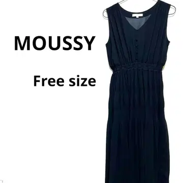 MOUSSY 블랙 슬리브리스 원피스 24A752