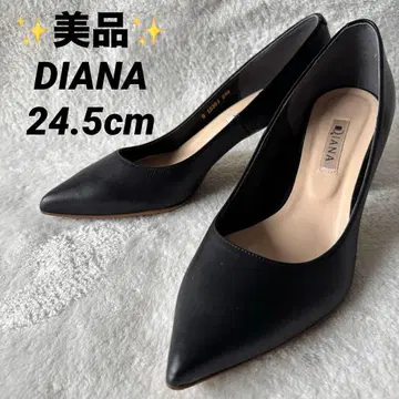 새상품급 DIANA 다이애나 블랙 펌프스 24.5cm 일본제