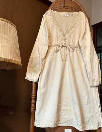 70s 구제 의류 프랑스 유럽 앤티크 빈티지 자수 원피스