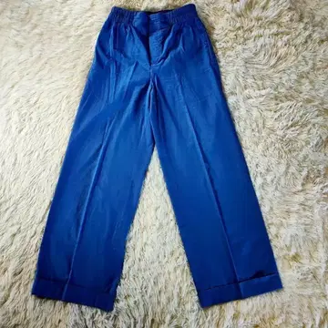 선착순 맥피 와이드 팬츠 롤업 M 사이즈 블루