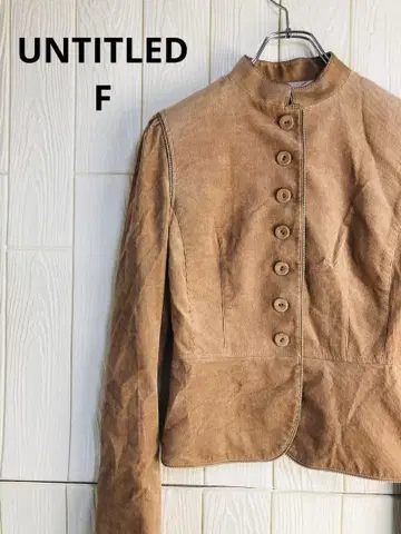 UNTITLED 베이지 버튼 자켓 48cm 기장