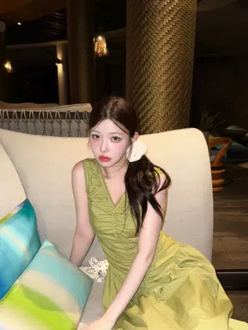 gathered long one-piece