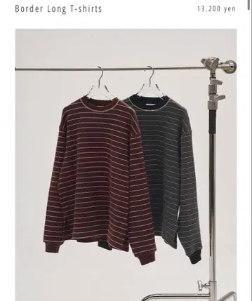 TODAYFUL 보더 긴팔 T셔츠